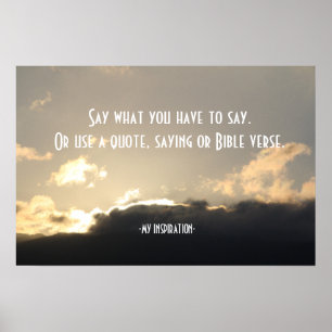 Affiches Créez vos propres nuages de coucher de soleil de m