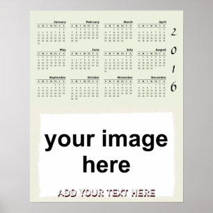Affiches Créez votre propre calendrier personnalisé de mur