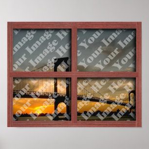 Affiches Créez votre propre châssis de fenêtre en bois