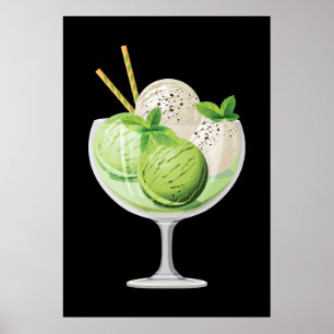 Affiches Crème de glace à la menthe