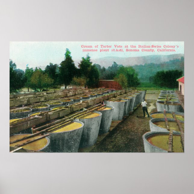 Affiches Crème de Tartar Vats Vue à Colon Italien-Suisse (Devant)