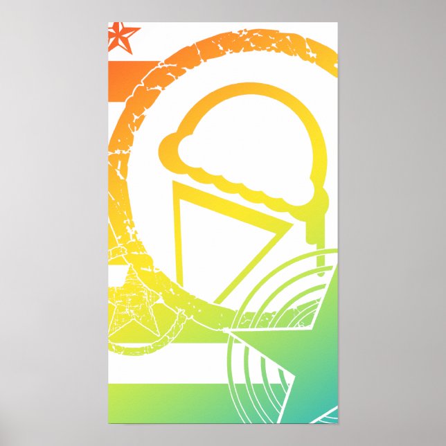 Affiches crème glacée punk dripz (Devant)