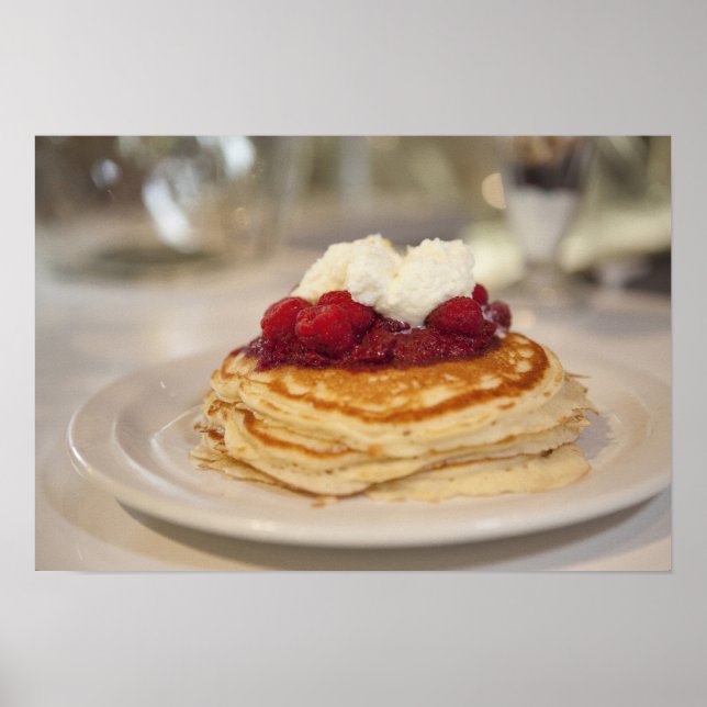 Affiches Crêpes aux framboises (Devant)