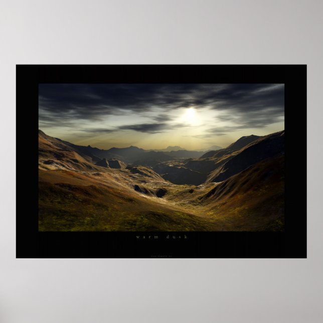 Affiches crépuscule chaud (Devant)