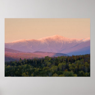 Affiches Crépuscule et mont Washington dans le