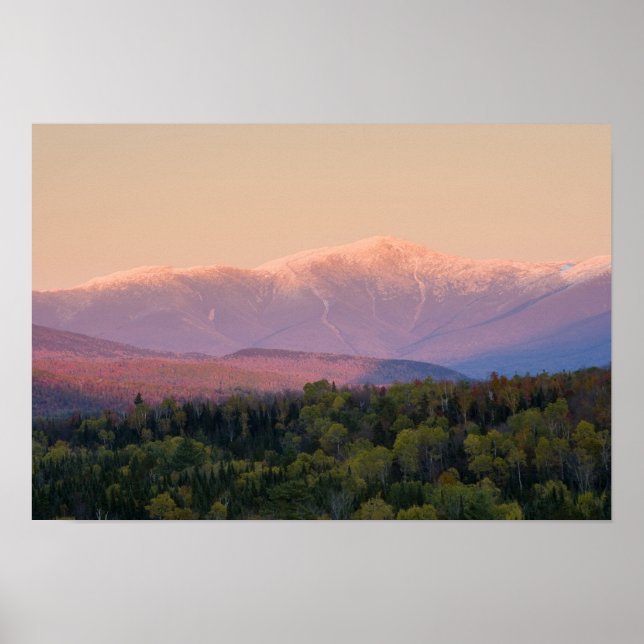 Affiches Crépuscule et mont Washington dans le (Devant)