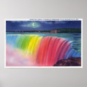 Affiches Crescent Moon au-dessus du Horseshow éclairé