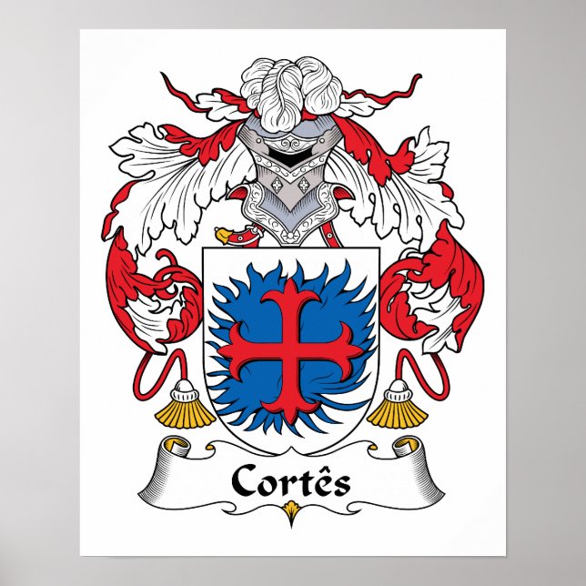 Affiches Crest de la famille Cortes (Devant)