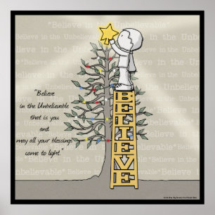 Affiches Croire échelle - Arbre de Noël