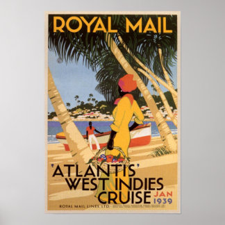 Affiches Croisière Atlantis West Indies