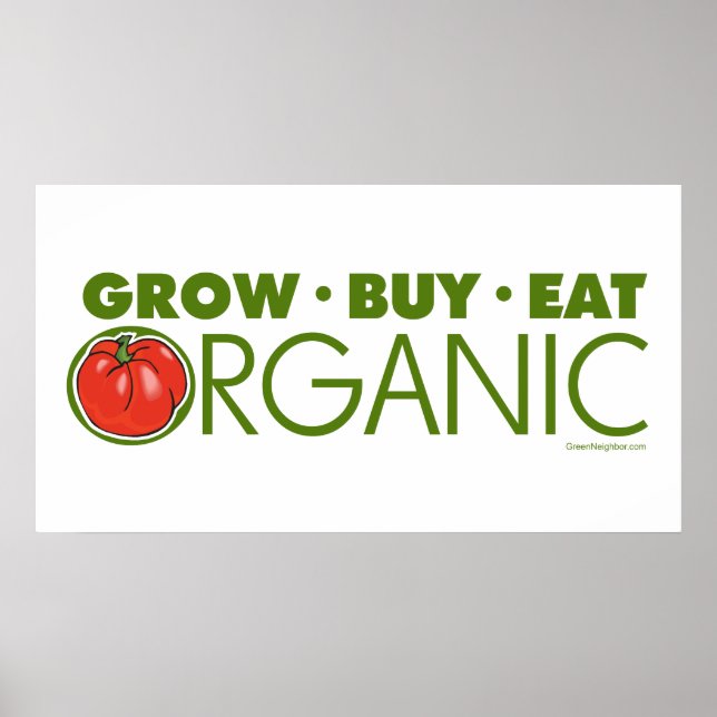 Affiches Croissance, Acheter, Manger Bio (Devant)