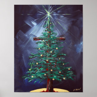 Affiches Croix de Noël (arbre de Noël)