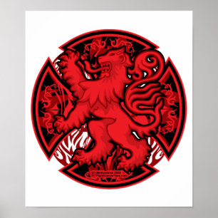 Affiches Croix rouge écossaise de lion