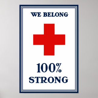 Affiches Croix Rouge — Nous Sommes 100% Forts