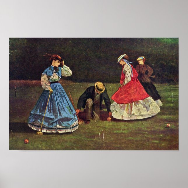 Affiches Croquet Par Homer Winslow (Meilleure Qualité) (Devant)