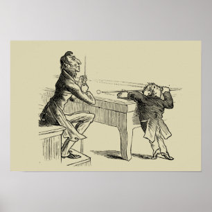 Affiches Croquis de crayon de deux hommes jouant la piscine