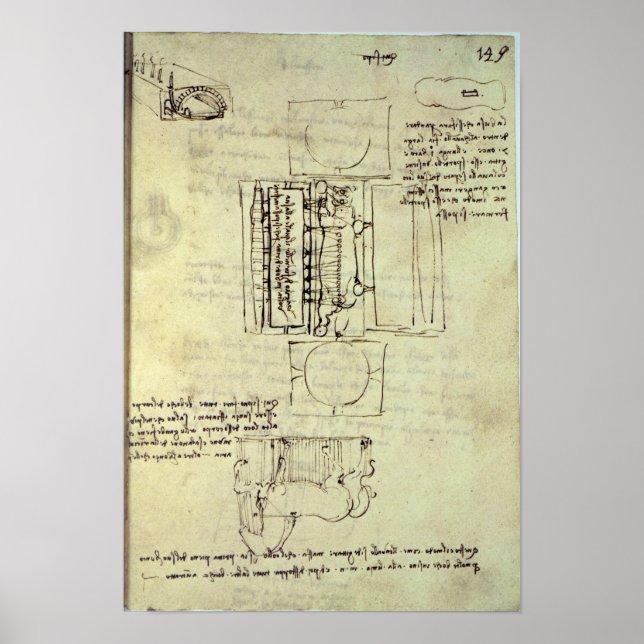 Affiches Croquis de la fosse de Casting pour le Cheval Sfor (Devant)