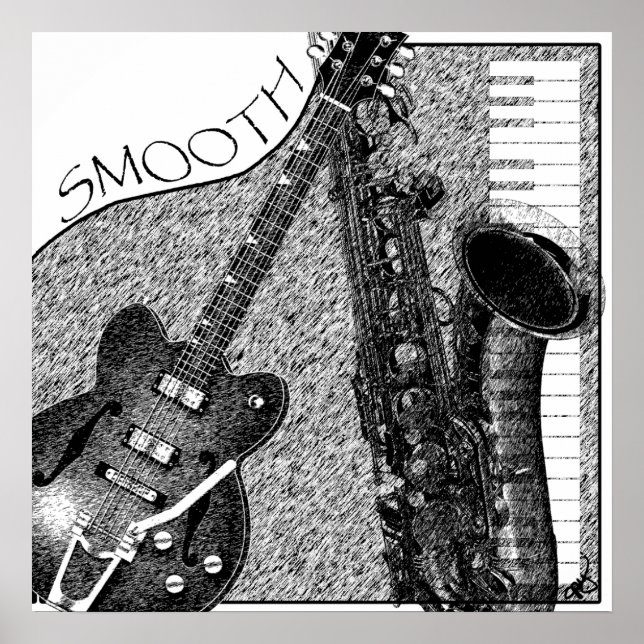 Affiches Croquis de l'affiche Smooth Jazz (Devant)