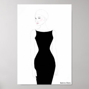 Affiches Croquis de mode - Petite robe noire