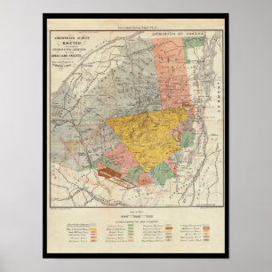Affiches Croquis de sondage Adirondack - Carte Verplanck Co