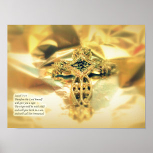 Affiches Cross and Bible Quote - Christianity