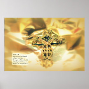 Affiches Cross and Bible Quote - Christianity