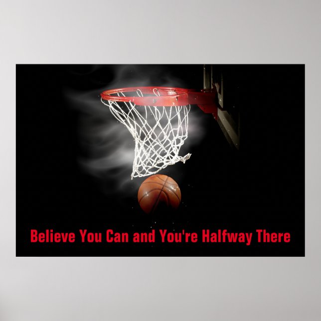 Affiches Croyance de basketball motivationnel (Devant)
