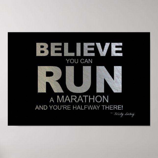 Affiches Croyez que vous pouvez courir un marathon ! (Devant)