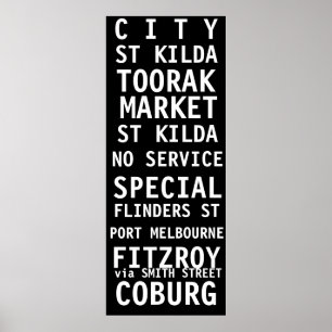 AFFICHES CRU DE MELBOURNE DE ROULEAU DE TRAM