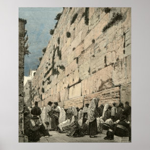 Affiches Cru juif de Kotel Buraq Jérusalem de mur pleurant