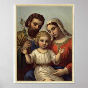 Affiches cru la famille sainte, Jésus-Christ, Josef, Mary
