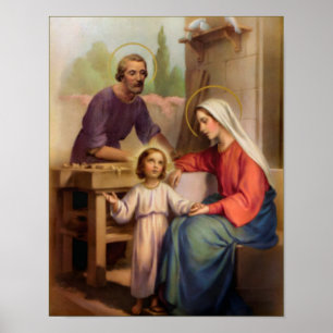 Affiches cru la famille sainte, Jésus-Christ, Josef, Mary