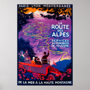 Affiches Cru PosterEurope de DES Alpes d'itinéraire de La