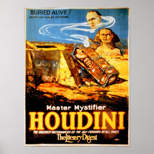 Affiches Cru rare mystifier principal de Houdini