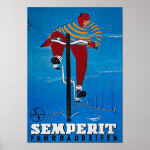 Affiches Cru Semperit de la publicité de bicyclette