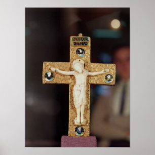 Affiches crucifix Reliquaire, Christ en ivoire sur la croix