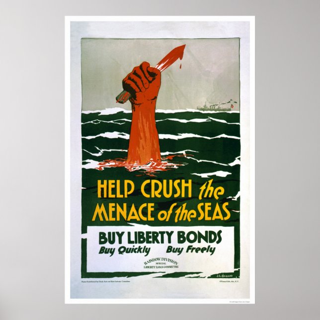 Affiches Crush the Menace of the Seas - Acheter des obligat (Devant)