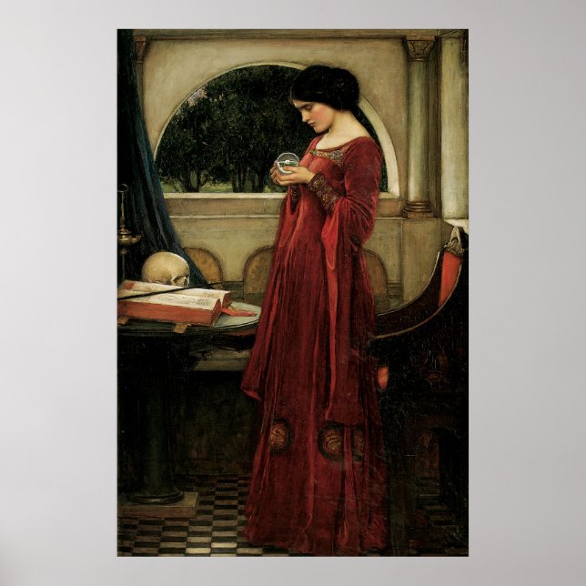 Affiches Crystal Ball par John William Waterhouse (Devant)