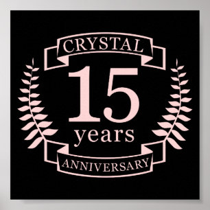 Affiches Crystal mariage anniversaire 15 ans