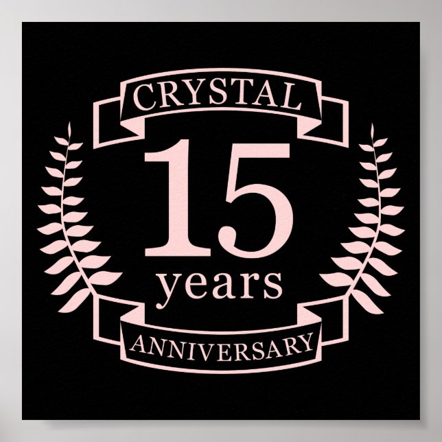 Affiches Crystal mariage anniversaire 15 ans (Devant)