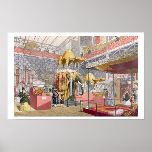 Affiches Crystal Palace, Cour indienne, pub. par Dickinso (Devant)