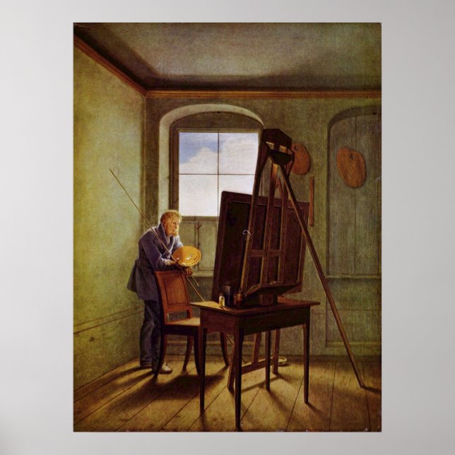 Affiches Cspar David Friedrich dans le studio (Devant)