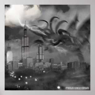Affiches Cthulhu choque l'affiche de Chicago