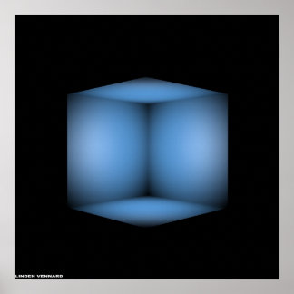 Affiches cube bleu