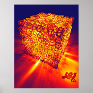 Affiches cubes de feu