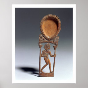 Affiches Cuillère cosmétique avec un chiffre d'un lutenist,