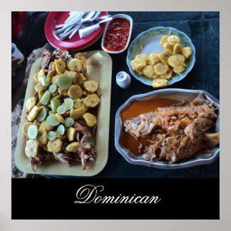 Affiches Cuisine dominicaine sur la plage