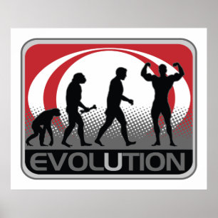 Affiches Culturiste d'évolution