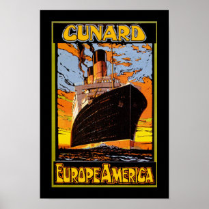Affiches Cunard Europe-Amérique