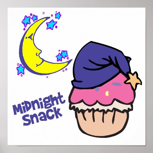 Affiches Cupcake Snack de minuit (Devant)